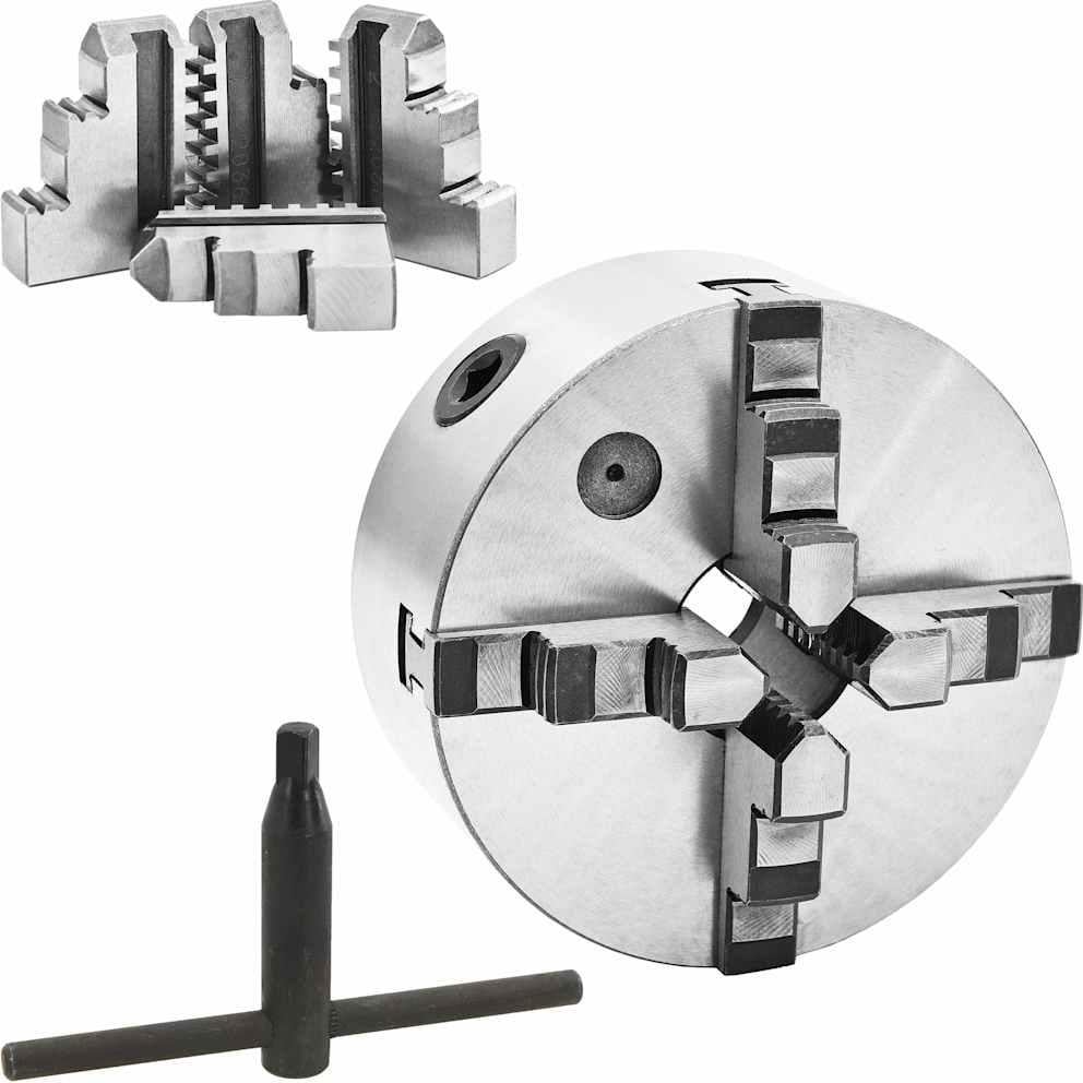 vidaXL zelfcentrerende 4-klauw draaibankspoel van staal, 160 mm