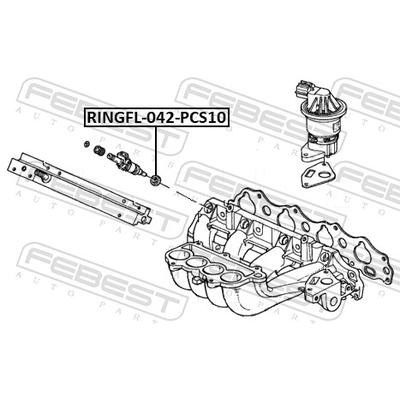 FEBEST Dichtring, Einspritzventil ringfl042pcs10 für HONDA