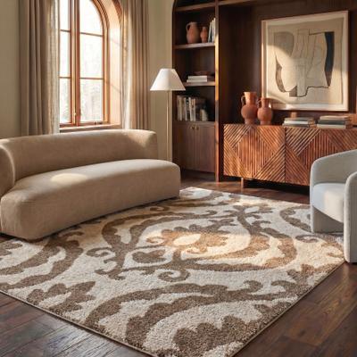 SAFAVIEH Florida Shag Dadda Damask 1.2-inch Thick Rug