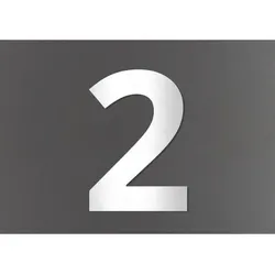 Design Edelstahl-Hausnummern - fein gebürstet 2 kaufen
