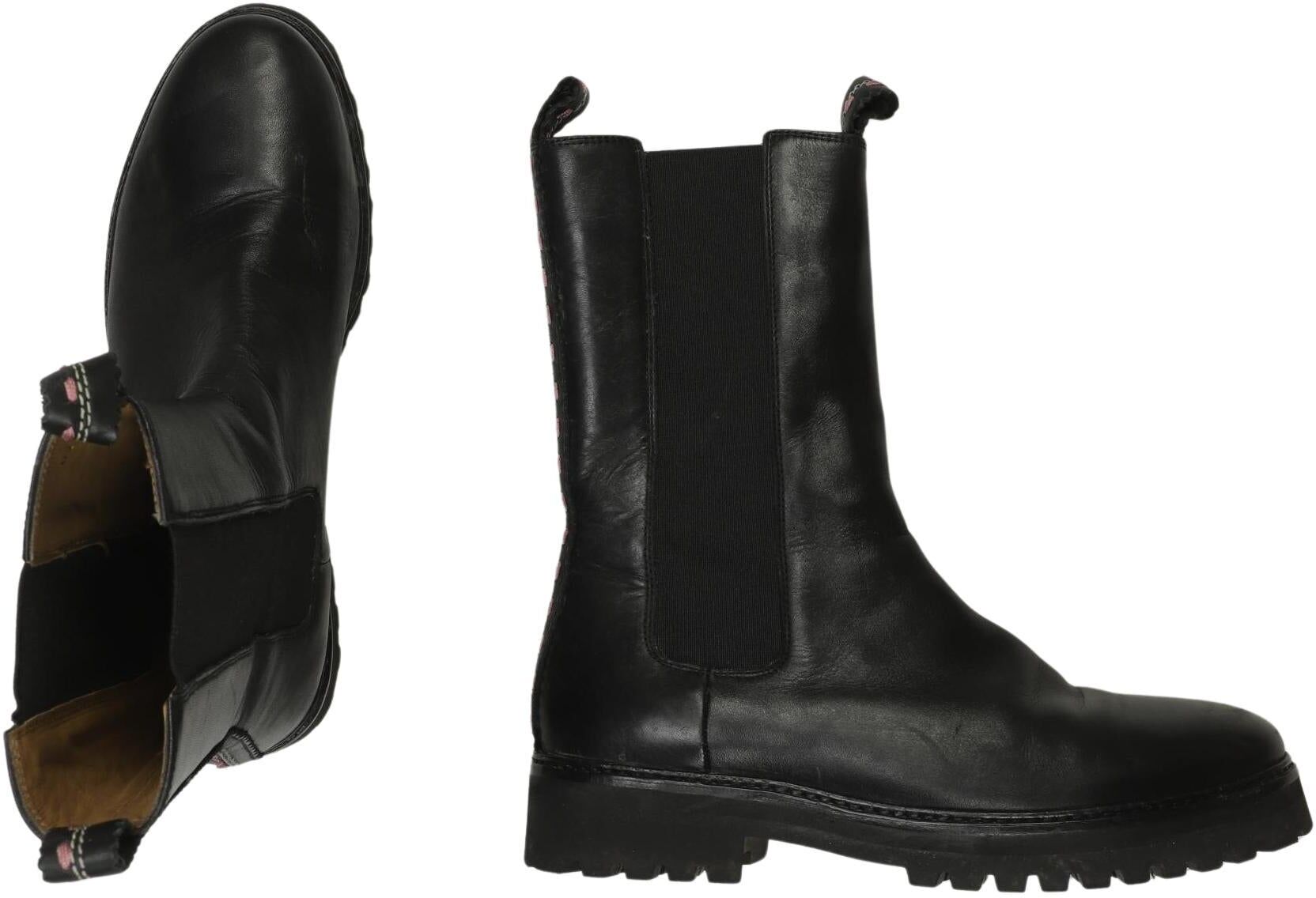 Crick IT Damen Stiefel, Schwarz, Gr. EU 38, Leder - Second Hand