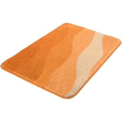 Badematte KLEINE WOLKE "Malena, Badvorleger, Badezimmer Teppich", braun (rost), H:20mm, Polyacryl, Badematten, Badematte, Badteppich, modernes Wellen Design, Farbverlauf, waschbar