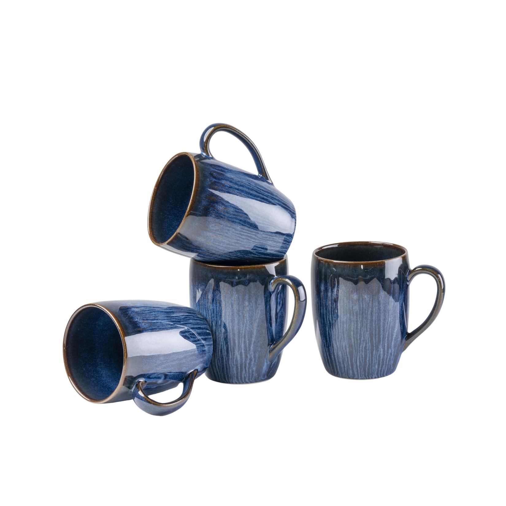 Gipfelstück Kaffeebecher-Set, Steinzeug Eisfall Blau