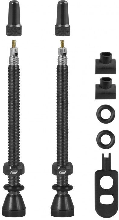 Force Coppia valvole tubeless strada e MTB  in alluminio 80 mm