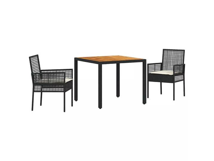 VidaXL - Garten-essbereich poly-rattan, One Size, Schwarz