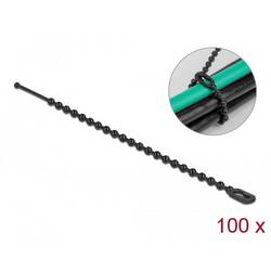 Delock 19566 Kabelbinder Schwarz Wiederverwendbar, Hitzestabilisiert, hohe Zugfestigkeit 100 St.