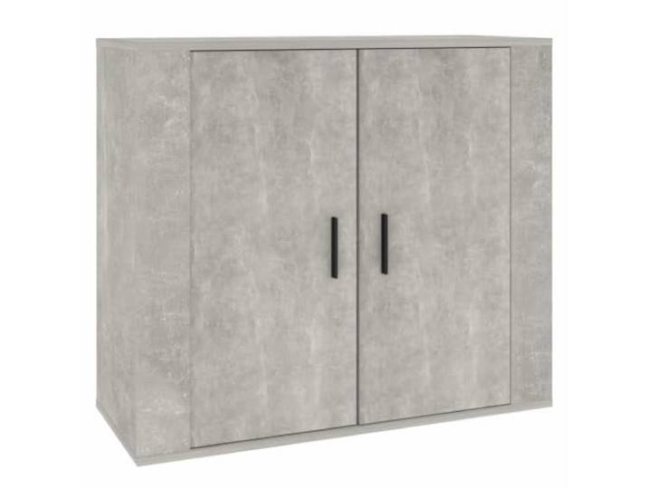 GHVBNMF Sideboard Betongrau 80x33x70 cm Kommode Schrank Holzwerkstoff Kompakter Lagerschrank mit Türen und Fächern für Wohnzimmer und Schlafzimmer. Schützt Gegenstände zuverlässig vor Staub.