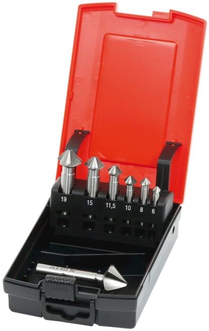 HOLEX Jeu de fraises à chanfreiner 150175 en coffret 90° 7 (150320 7)