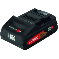 Virax, Werkzeugakku + Ladegerät, Akku 18V 4,0Ah Li-Ion Hd CAS (18 V)