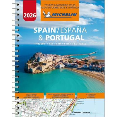 Michelin Straßenatlas Spanien & Portugal mit Spiralbindung, Karte von Michelin Editions, Michelin, 978-2-06-727021-3