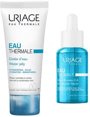 Uriage Eau Thermale Hyalu Booster H.A. Siero Idratante Viso 30 ml + Gel Idratante all'Acqua Illuminante Viso 40 ml