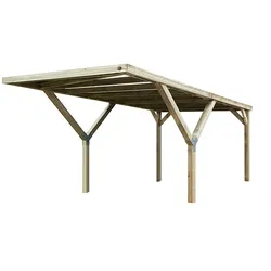 Weka Y-Einzelcarport 612 Stahldach (Holzcarport)