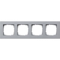 Abdeckrahmen vierfach aluminium, Retail