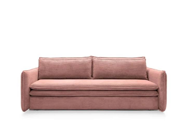 Canapé droit convertible 3 places 3 places rose