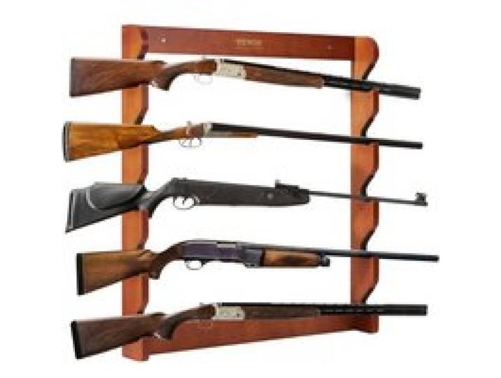 VEVOR Waffenregal zur Waffenaufbewahrung, 5 Gewehre Gewehrhalter Waffentresor-Zubehör für Gewehre & Schrotflinten, Waffenhalter im Waffenschrank, Schrotflinten-Gewehrauflage 60 kg Gewichtskapazität