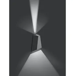 Brumberg Outdoor LED Wandanbauleuchte EREBIA, 2x3W, 3000K, 90lm, IP54, 230V AC, 50 Hz, graphit, schaltbar BRUM-65041103