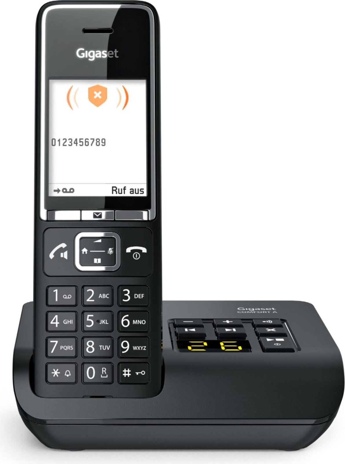 Gigaset Comfort 550A draadloze telefoon, zwart/chroom