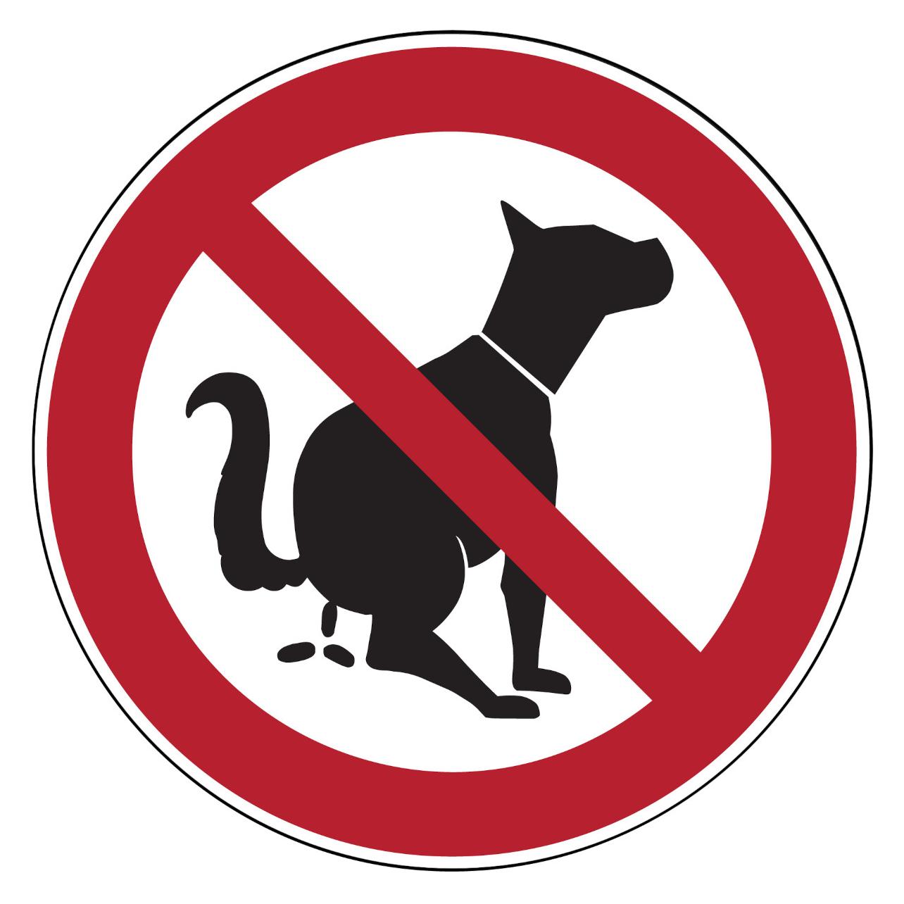 Brady PIC 634-DIA 100-B7541, Verbotsschilder - Hier kein Hundeklo (223101)