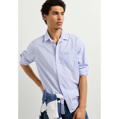 Funktionsshirt PEPE JEANS "Freizeithemd RIMINI", Herren, Gr. S, blau (weiß), 100% Baumwolle, Shirts Funktionsshirt