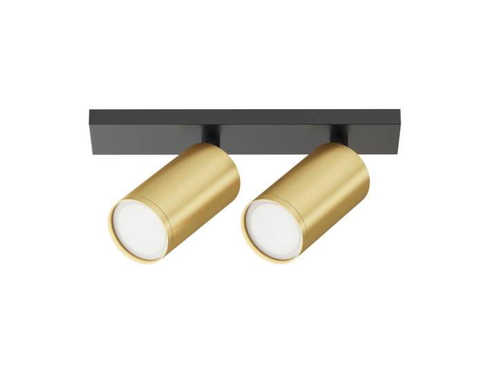 Maytoni Strahler, Schwarz, Goldfarben, Metall, rechteckig, 34.4x12x6 cm, CE, drehbar, schwenkbar, verstellbare Spotlights, Lampen & Leuchten, Innenbeleuchtung, Spots & Strahler, Deckenspots