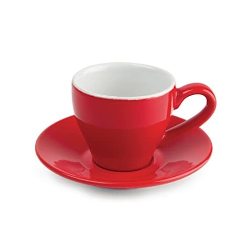 Set van 12 Olympia Espresso Koppen Rood Porselein 100ml