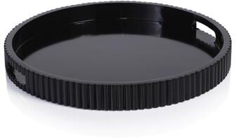 Zodax Tivoli Ribbed Lacquered Round Tray