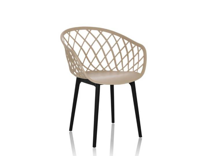 Chaise à coque - hjh OFFICE - BEGIO - Beige - Plastique