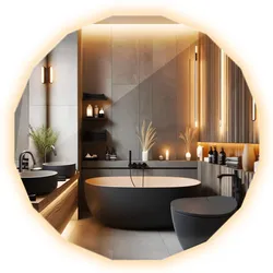 LED-SPIEGEL 80 cm x 80 cm Asymmetrische Form Warmweiß 3000 K