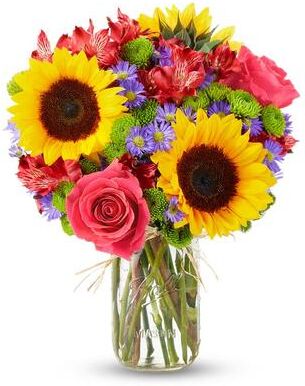 From You Flowers Fields of Gold Mason Jar