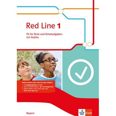 Red Line 1. Fit für Tests und Schulaufgaben mit Mediensammlung. Klasse 5. Ausgabe für Bayern ab 2017, Set von , Klett Schulbuchverlag,