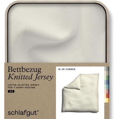 Schlafgut "Premium Bettbezug Knitted Jersey (1 St)" Ton-in-Ton Reißverschluss, Bio-Baumwolle mit Elasthan, Uni, OEKO Tex