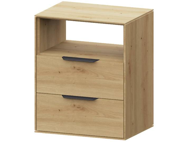 Nachttisch Nikolai eiche Wildeiche Massivholz B 50 H 63 cm
