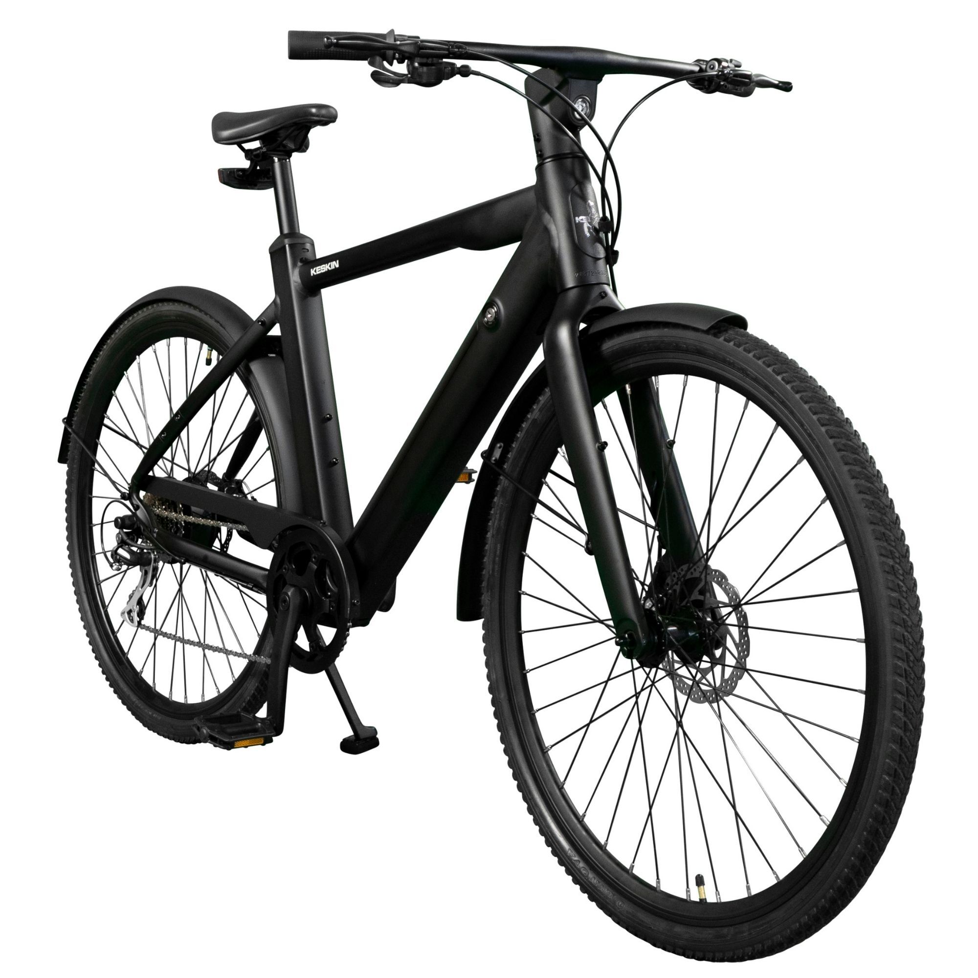 Keskin E-Bike cBike 1 27,5" City-Bike Elektrofahrrad Elektrobike City bike Pedelec Fahrrad Heckmotor bis zu 70km LCD Display ,Schwarz Matt