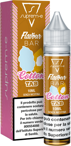 Suprem-e Cotton Tab Flavour Bar Liquido Mini Shot Mix 10ml Tabacco Zucchero Filato