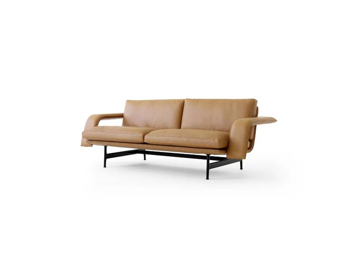 &Tradition Canapé Meantime AV30 2 places Warm black-Noble leather Cognac