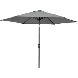 Sonnenschirm Kalife aus Aluminium, neigbar und winddicht, rund, dunkelgrau, Ø 270 cm