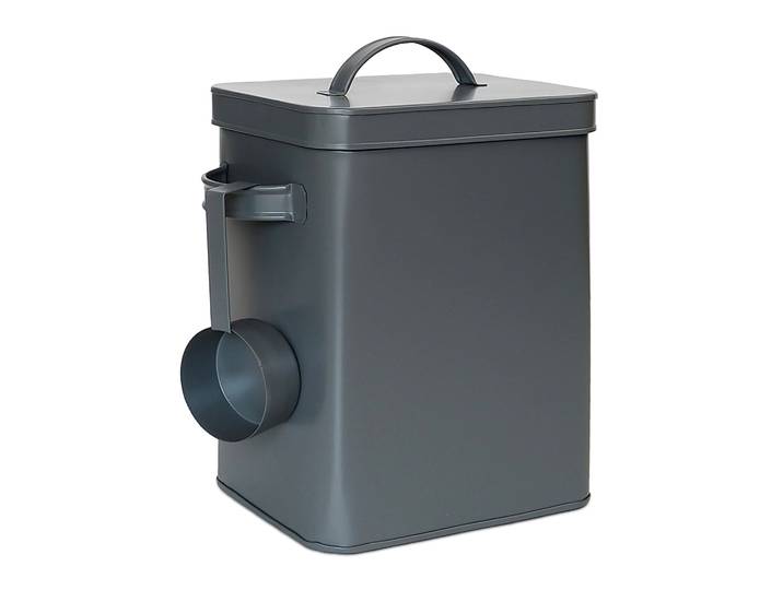 Luftdichte Metallbox mit Löffel Anthrazit