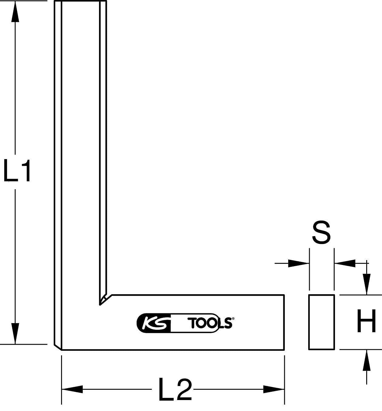 KS Tools 300.0232 Platte hoek, 150 mm