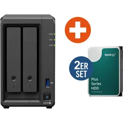 Synology Diskstation DS725+ NAS System 2-Bay 12TB  inkl. 2x 6 TB Synology HDD HAT3300-6T