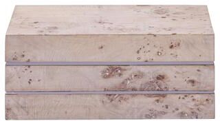 Atlas Lighting and Home Atlas Salem White Painted Burl Wood Box