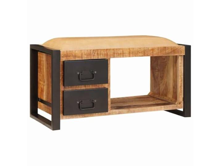 Makastle Sitzbank mit Stauraum Braun 80 x 35 x 40 cm Massivholz Mango