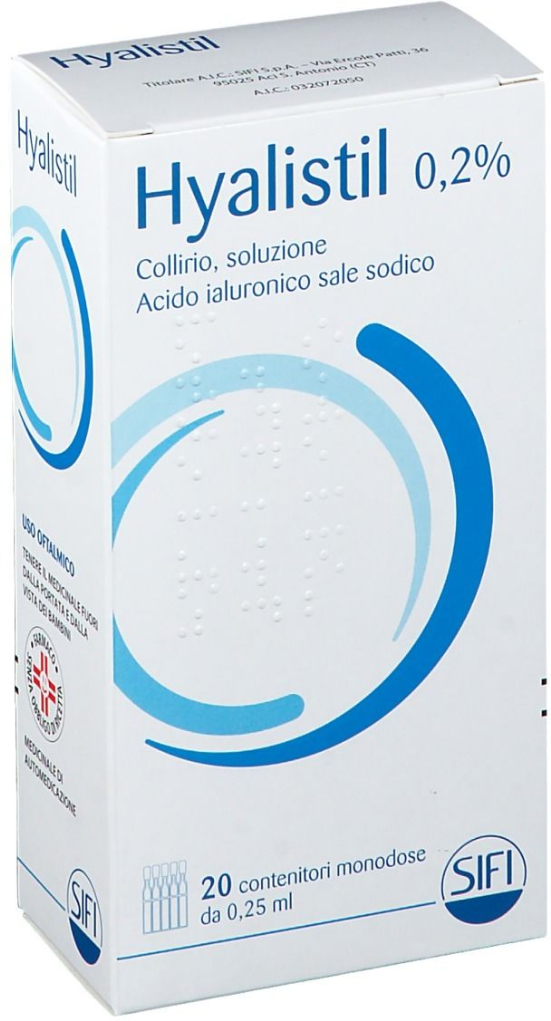 SIFI SpA Hyalistil, Collirio 0,2%, 20 contenitori monodose da 0,25 ml