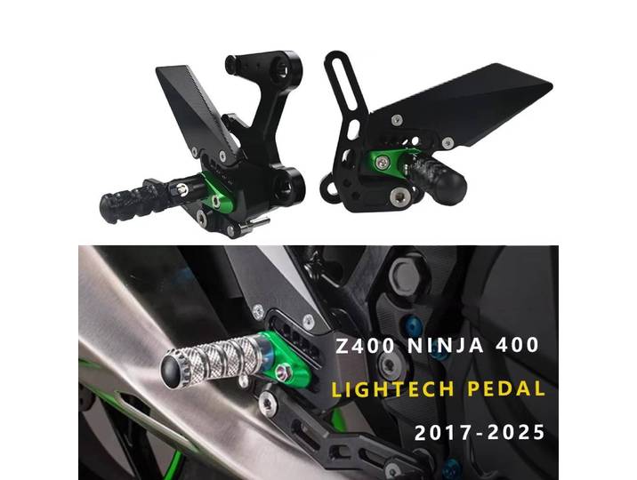 MTK pour Z400 NINJA400 2017-2024, repose-pieds arrière réglables, repose-pieds surélevés, levier de changement de vitesse, kit de frein