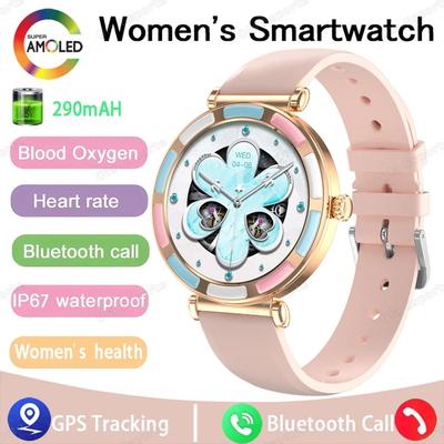 Uplift Treasures Women Bluetooth Calling Smart Watch Heart Rate Sports Fitness Tracker pink