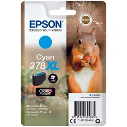 Epson Original 378XL Eichhörnchen Druckerpatrone cyan 830 Seiten 9,3ml (C13T37924010)