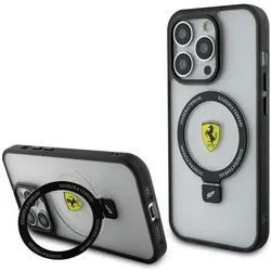 Ferrari FEHMP15LUSCAH iPhone 15 Pro 6.1" transparent hardcase Ring Stand 2023 Collection MagSafe (Apple iPhone 15 Pro), Smartphone Hülle, Transparent