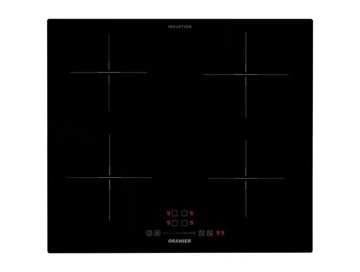Oranier Induktionskochfeld, Schwarz, Glas, 59.0x5.5x52.0 cm, Restwärmeanzeige je Kochzone, Topferkennung, Warmhaltestufe, Pausenfunktion, Timerfunktion, Küchen, Küchenelektrogeräte, Kochfelder, Induktionskochfelder