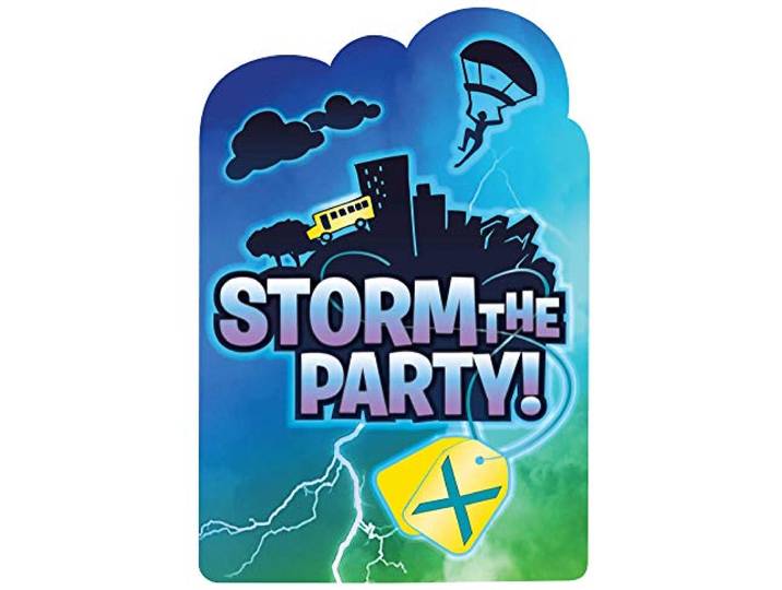 Amscan 492412 - Battle Royal Party Postkaart Uitnodigingen - 8 Pack