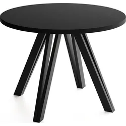 ESSTISCH Ravero rund, Schwarz 100/100/77 cm