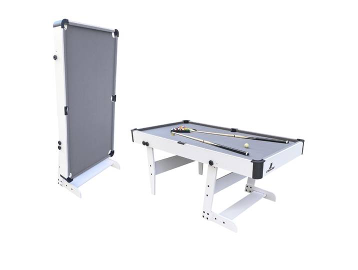 Table de billard pliable accessoires inclus grise 79x153x77cm